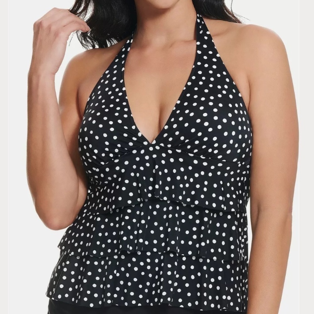 SWIM Solutions Polka Dot Tankini Swimsuit Top